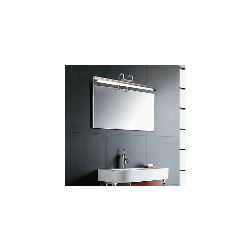 Spiegelleuchten aus Edelstahl, Acryl-Badezimmer-Wandleuchten, Make-up-Leuchten, Kaltweiß, Warmweiß (Größe: 57 x 13,5 x 15)