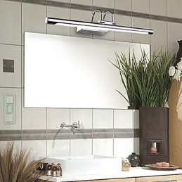 Spiegelleuchten aus Edelstahl, Acryl-Badezimmer-Wandleuchten, Make-up-Leuchten, Kaltweiß, Warmweiß (Größe: 57 x 13,5 x 15)