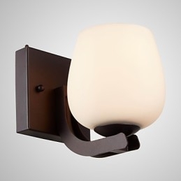 Eisen Wandleuchte mit Glasschirm Klassische Moderne Beleuchtung Wandleuchten