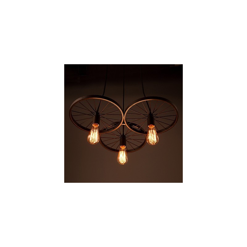 Loft Retro Pendelleuchten Amerikanischen land schmiedeeisen Kronleuchter industriellen stil räder