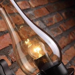 Retro Rustikalen Nordic Glas Wand Lampe Schlafzimmer Nacht Wand Leuchte Vintage Industrielle Wand Leuchten