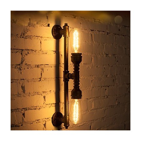 Wroguht Iron Water Pipe Wall Lamp Vintage Aisle Lights Loft Iron Wall Lamp Edison Incandescent Light Bulb FJ DB2 046A0 Wroguht Iron Water Pipe Wall Lamp Vintage Aisle Lights Loft Iron Wall Lamp Edison Incandescent Light Bulb FJ DB2 046A0