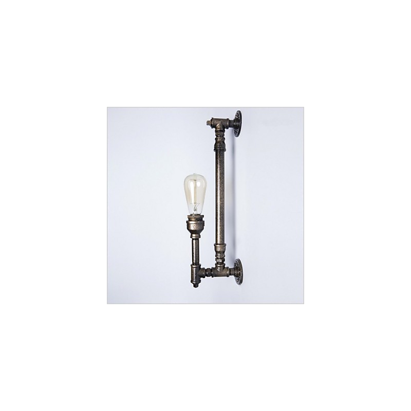 Wroguht Iron Water Pipe Wall Lamp Vintage Aisle Lights Loft Iron Wall Lamp Edison Incandescent Light Bulb FJ DB2 046A0