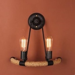 Vertraglich Balkon Treppen Lampe Halbkreis Hanf Seil Wand Lampe