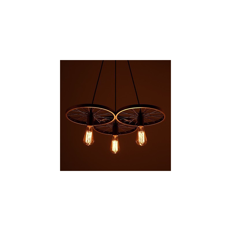 Loft Retro Pendelleuchten Amerikanischen land schmiedeeisen Kronleuchter industriellen stil räder