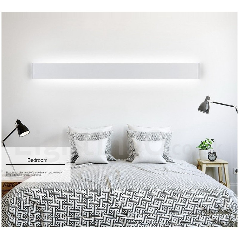 Lange moderne zeitgenössische Wandlampen & Wandleuchten für den Innenbereich, Metall-Wandleuchte, IP 44, für Badezimmer, Schlafzimmer, Wohnzimmer