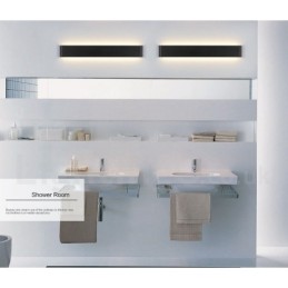 Lange moderne zeitgenössische Wandlampen & Wandleuchten für den Innenbereich, Metall-Wandleuchte, IP 44, für Badezimmer, Schlafzimmer, Wohnzimmer