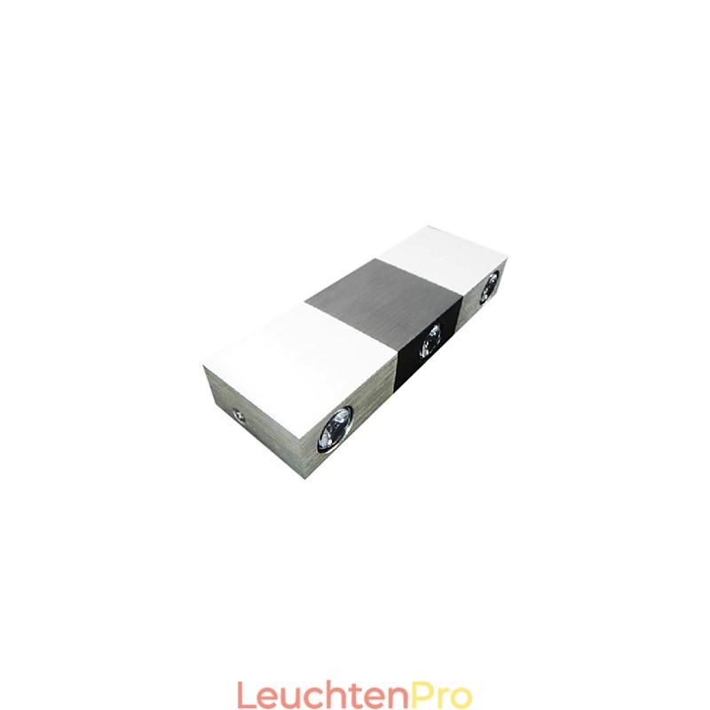 Moderne Wandleuchte mit Streulicht, rechteckiger Aluminiumkörper