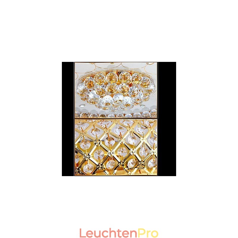 Runde Kristall absorbierende Kuppelleuchte Deckenleuchte Durchmesser 80CM Enthält 15 Glühbirnen