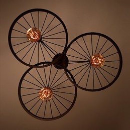 Loft Retro Pendelleuchten Amerikanischen land schmiedeeisen Kronleuchter industriellen stil räder