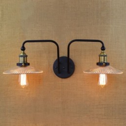 Industrieller nordischer Stil, kreative Persönlichkeit, Schlafzimmer, Inneneinrichtung, mediterranes Café, Wand, Glas, Doppeleisen