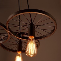 Loft Retro Pendelleuchten Amerikanischen land schmiedeeisen Kronleuchter industriellen stil räder