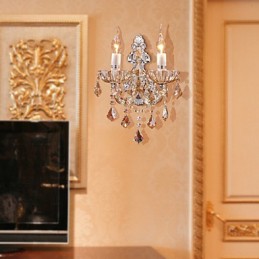 Elegante Kristall-Wandleuchte mit 2 Lichtern