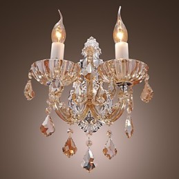 Elegante Kristall-Wandleuchte mit 2 Lichtern