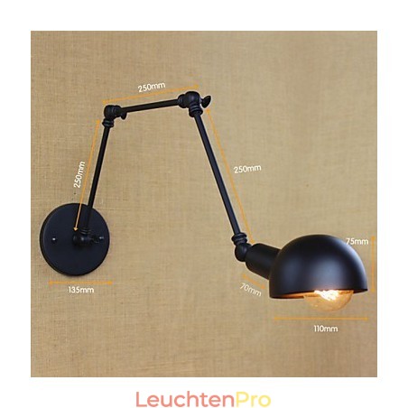 Retro Industriellen Stil Gang Treppe Korridor Langarm Wandleuchte Schmiedeeisen Balkon Restaurant Bar