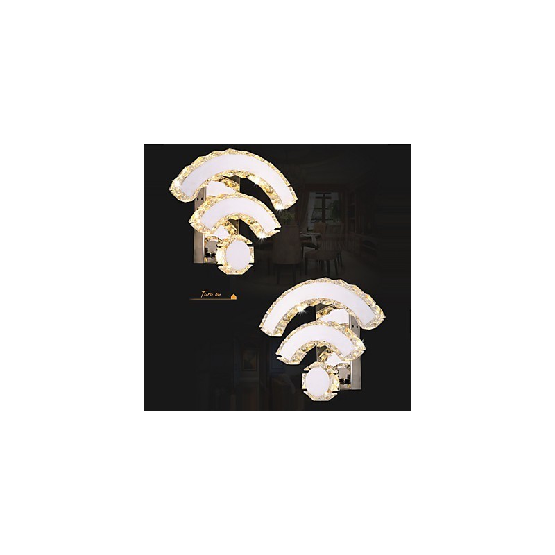 WIFI Kristall Wandleuchten Kristall Moderne Zeitgenössische Bett Wohnzimmer Hotel