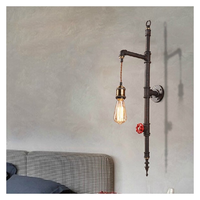 Die Rohrwand der ländlichen kreativen Retro-Raketenwandlampe