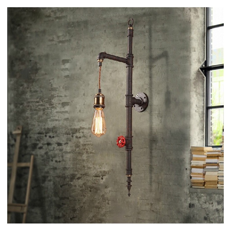 Die Rohrwand der ländlichen kreativen Retro-Raketenwandlampe