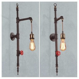 Die Rohrwand der ländlichen kreativen Retro-Raketenwandlampe