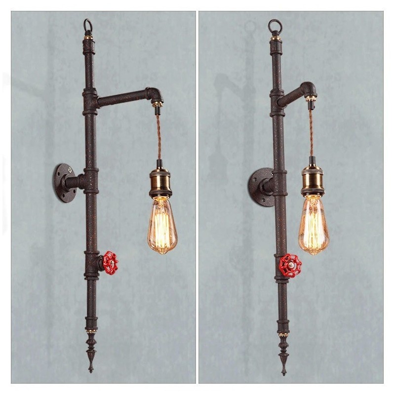 Die Rohrwand der ländlichen kreativen Retro-Raketenwandlampe