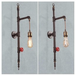 Die Rohrwand der ländlichen kreativen Retro-Raketenwandlampe