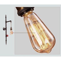 Die Rohrwand der ländlichen kreativen Retro-Raketenwandlampe