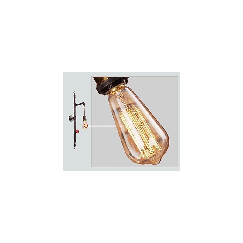 Die Rohrwand der ländlichen kreativen Retro-Raketenwandlampe
