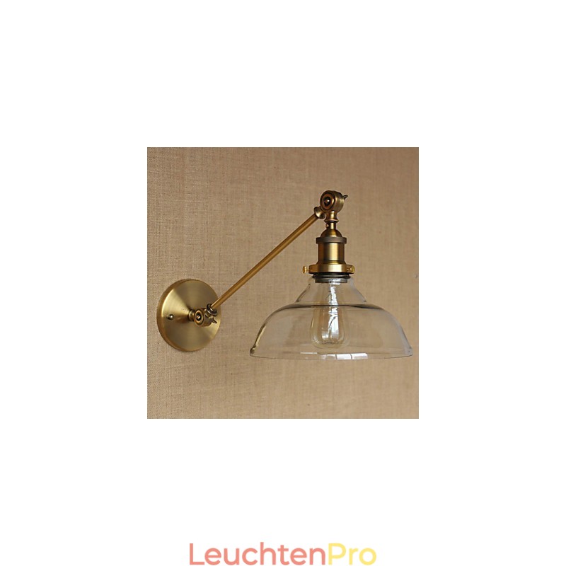 Die Eisen Glas Bronze Messing Arm Stil Retro Kreative Amerikanischen Land Halle Schlafzimmer Wand Lampe