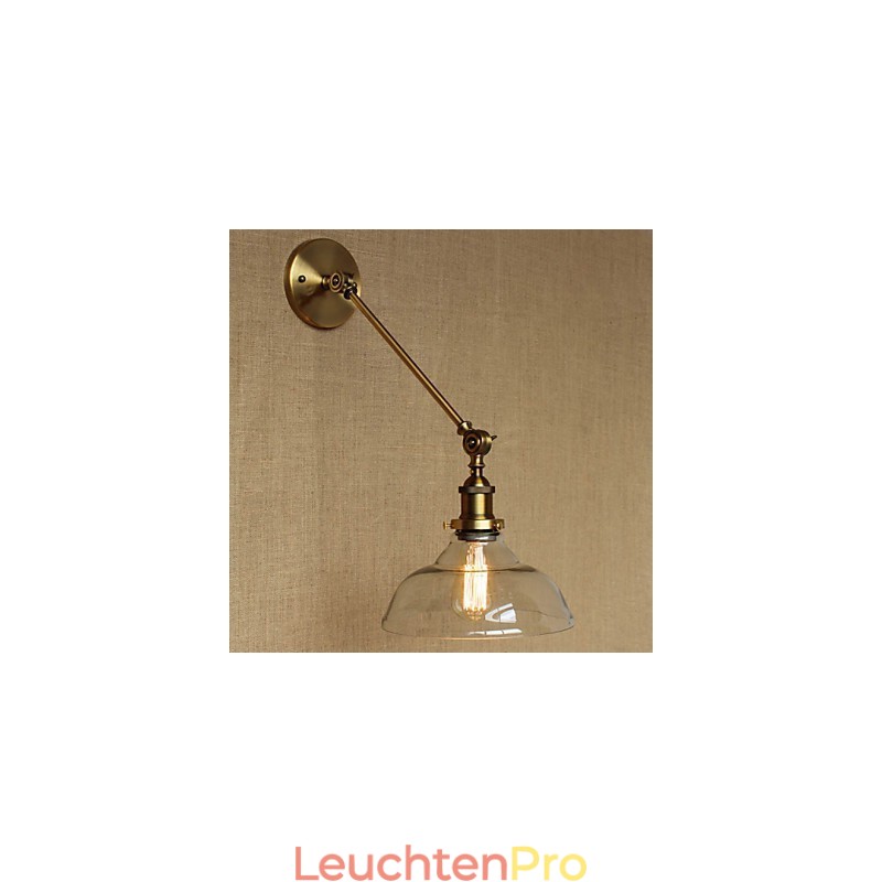 Die Eisen Glas Bronze Messing Arm Stil Retro Kreative Amerikanischen Land Halle Schlafzimmer Wand Lampe