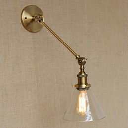 Die Eisen Glas Bronze Messing Arm Stil Retro Kreative Amerikanischen Land Halle Schlafzimmer Wand Lampe