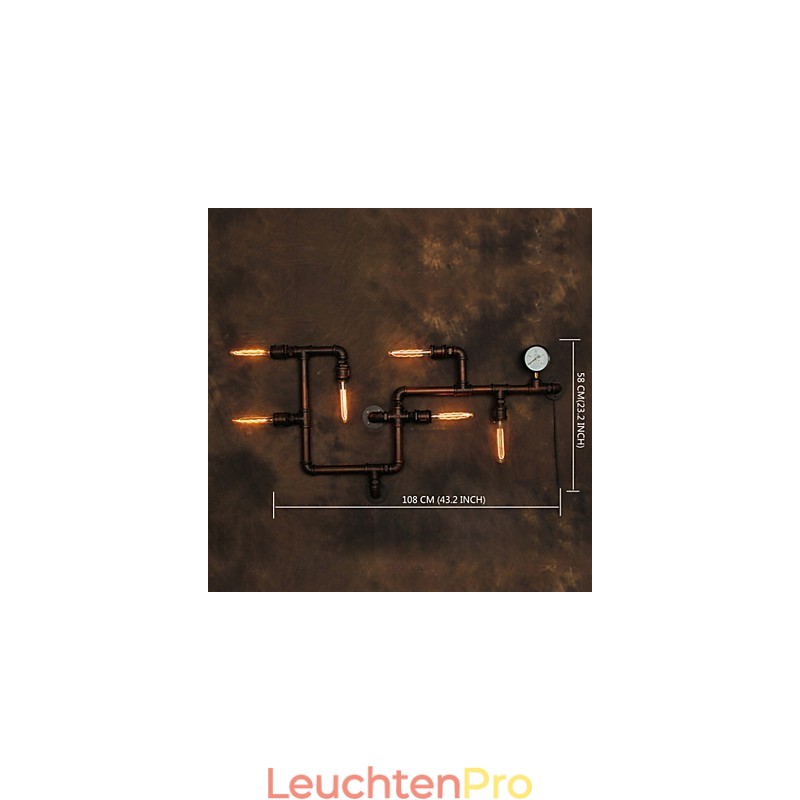 Wandleuchte Wandleuchter 6 Lichter Bronze Finish Industriellen Stil Rustikal Lodge Metall