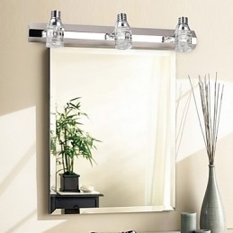 Moderne Wandleuchte mit Glasblasenschirm im Spiegelfrontstil