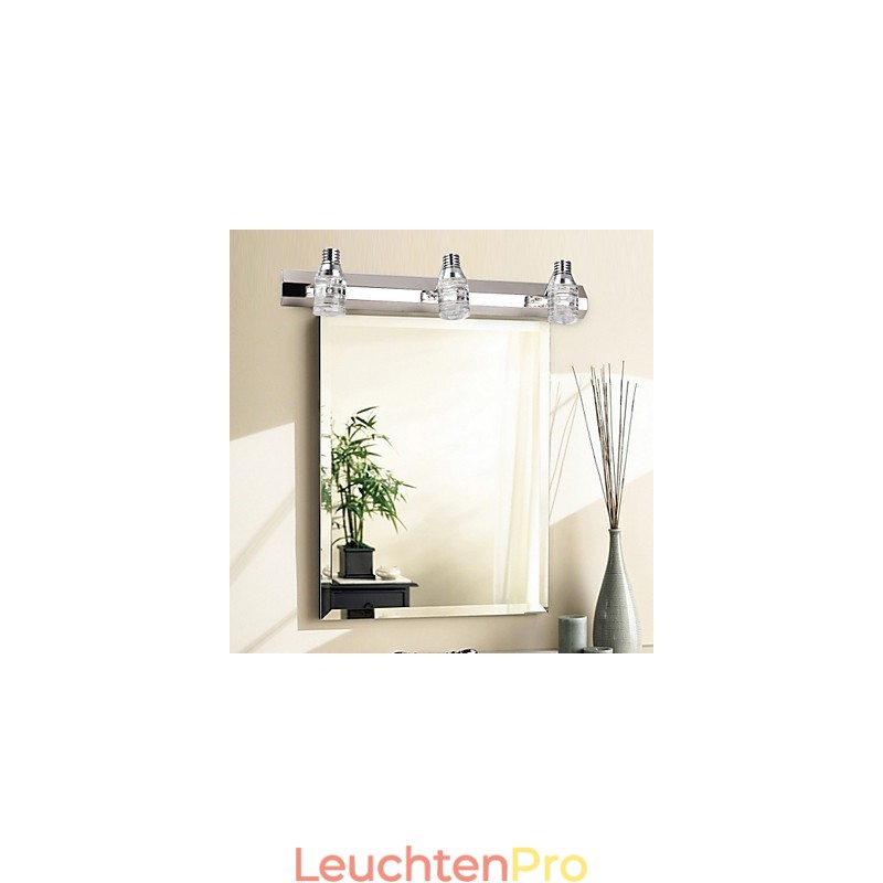 Moderne Wandleuchte mit Glasblasenschirm im Spiegelfrontstil