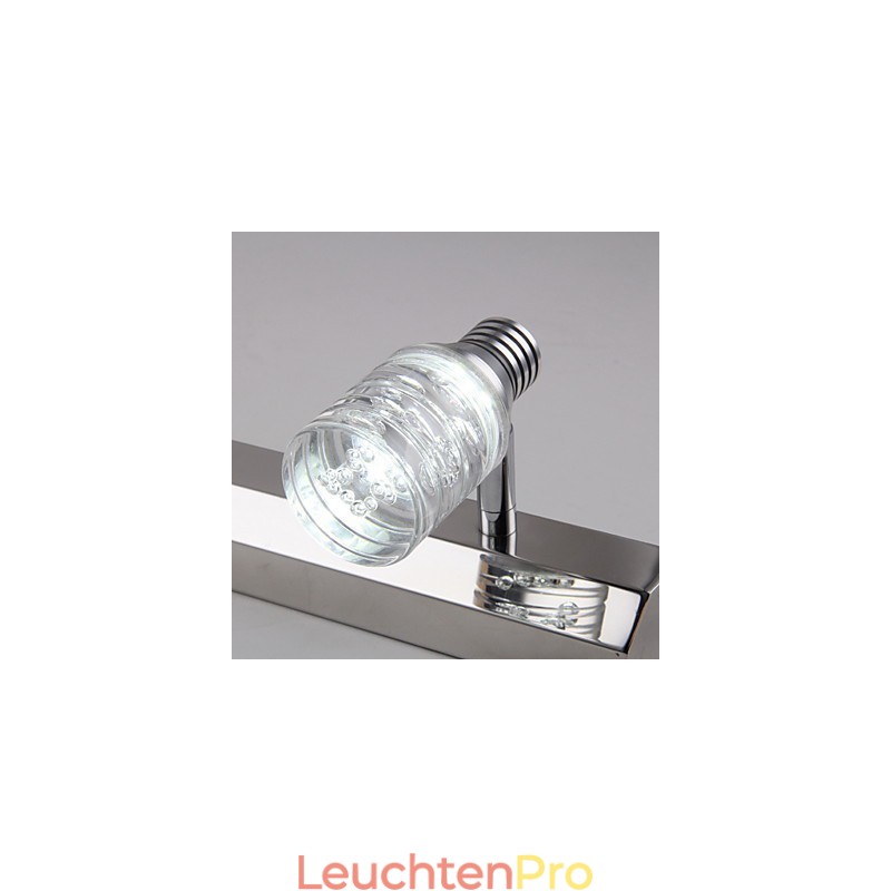 Moderne Wandleuchte mit Glasblasenschirm im Spiegelfrontstil