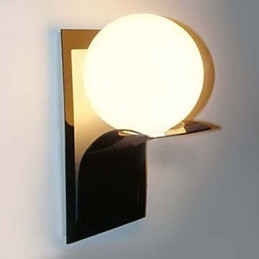 Badezimmer Wandleuchte Modern Globe Metall Glas Galvanik