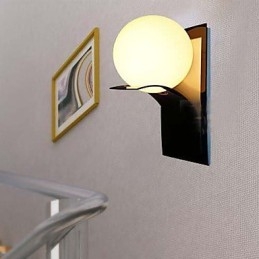 Badezimmer Wandleuchte Modern Globe Metall Glas Galvanik