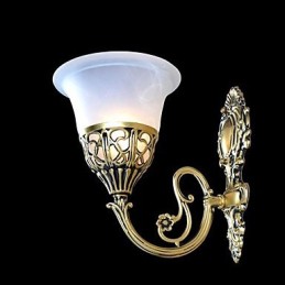 Bronze Wandleuchter Lichter Moiré Glas Europäischen Retro Klassische 220V