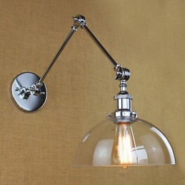 Teleskop-Wandleuchte im Retro-Stil aus Chromglas