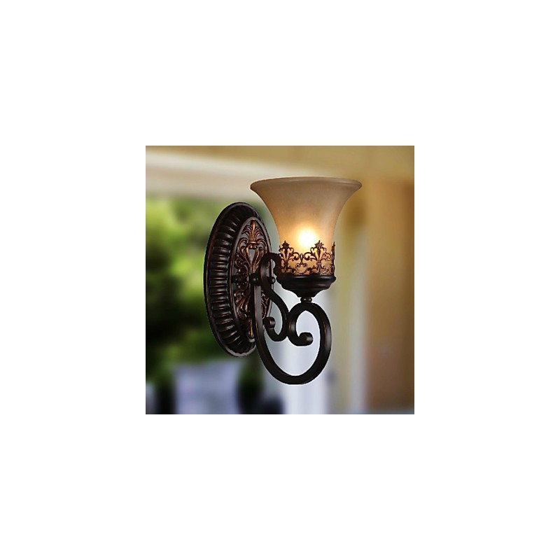 Vintage Wandlampen 1 Licht mit Harzmaterial Glasschirm Schlafzimmer Wohnzimmer Flur Lichter