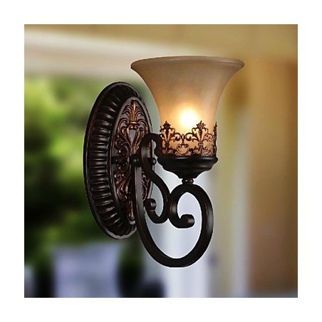 Vintage Wandlampen 1 Licht mit Harzmaterial Glasschirm Schlafzimmer Wohnzimmer Flur Lichter Vintage Wandlampen 1 Licht mit Harzmaterial Glasschirm Schlafzimmer Wohnzimmer Flur Lichter