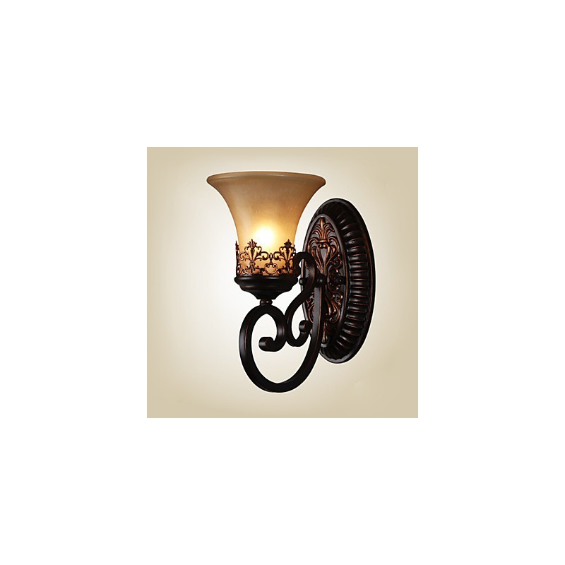 Vintage Wandlampen 1 Licht mit Harzmaterial Glasschirm Schlafzimmer Wohnzimmer Flur Lichter