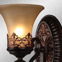 Vintage Wandlampen 1 Licht mit Harzmaterial Glasschirm Schlafzimmer Wohnzimmer Flur Lichter