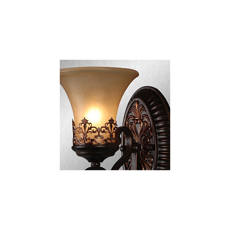 Vintage Wandlampen 1 Licht mit Harzmaterial Glasschirm Schlafzimmer Wohnzimmer Flur Lichter