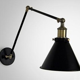 Industrielle Nostalgie Persönlichkeit Loft Schwarz Regenschirm Abschnitt Doppel Wandleuchte
