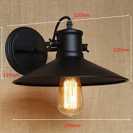 Retro Moderne Kreative Industrielle Wind Schwarz Farbe Shop Lager Bar Cafe Hotel Eisen Wand Lampe