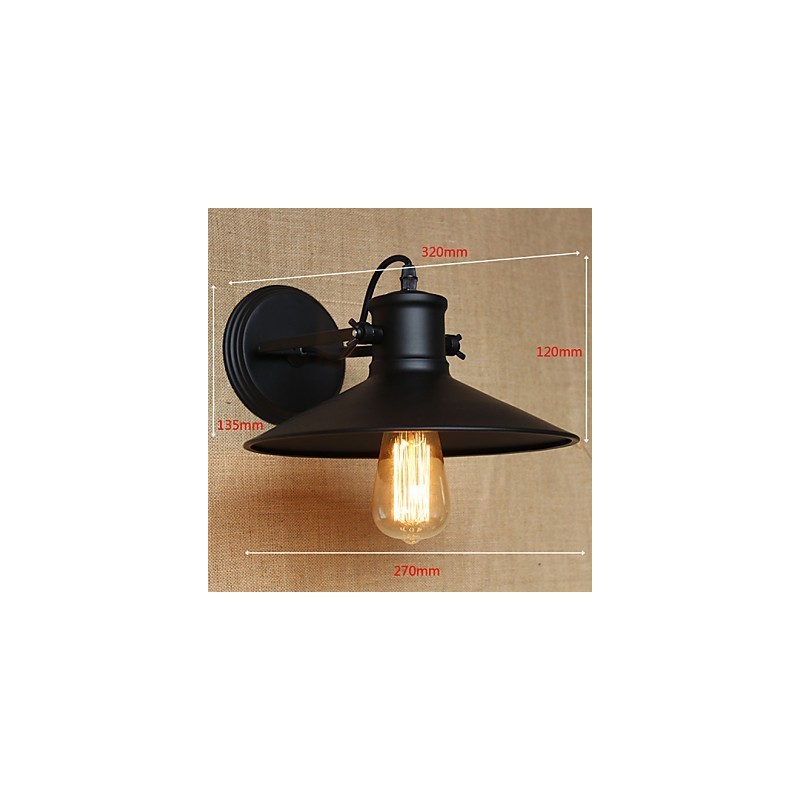 Retro Moderne Kreative Industrielle Wind Schwarz Farbe Shop Lager Bar Cafe Hotel Eisen Wand Lampe