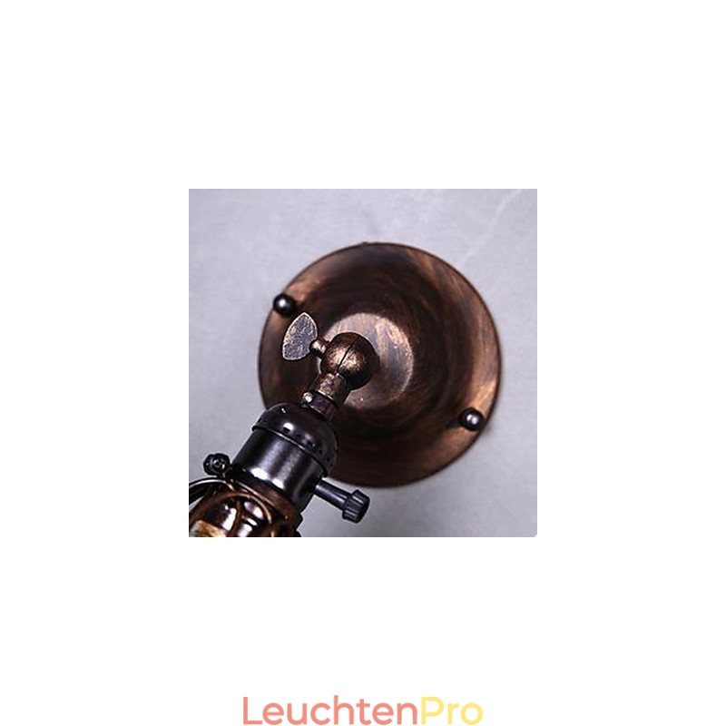 Kleine Käfig-Wandlampe im Industriestil, die alte Wege der Flurlampen und -laternen wiederherstellt