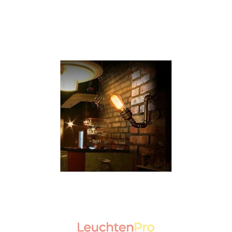 American Village Loft Industrielle Edison-Stil Vintage Wandleuchte Lampe Retro Wasserrohrlampe Wandleuchte