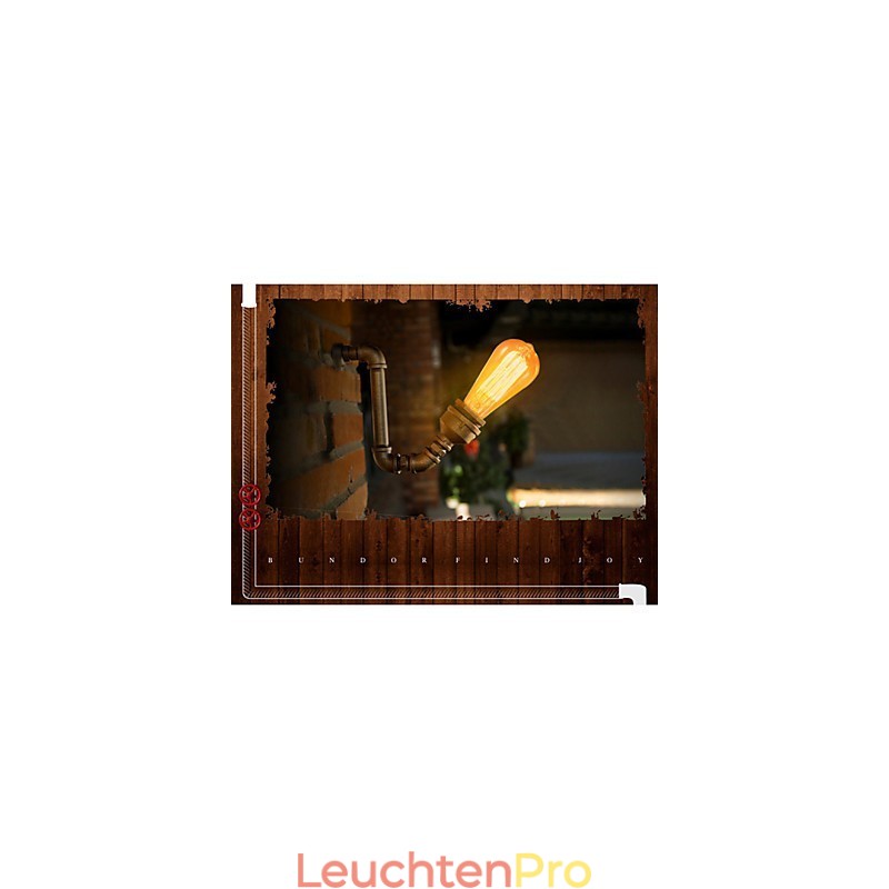 American Village Loft Industrielle Edison-Stil Vintage Wandleuchte Lampe Retro Wasserrohrlampe Wandleuchte