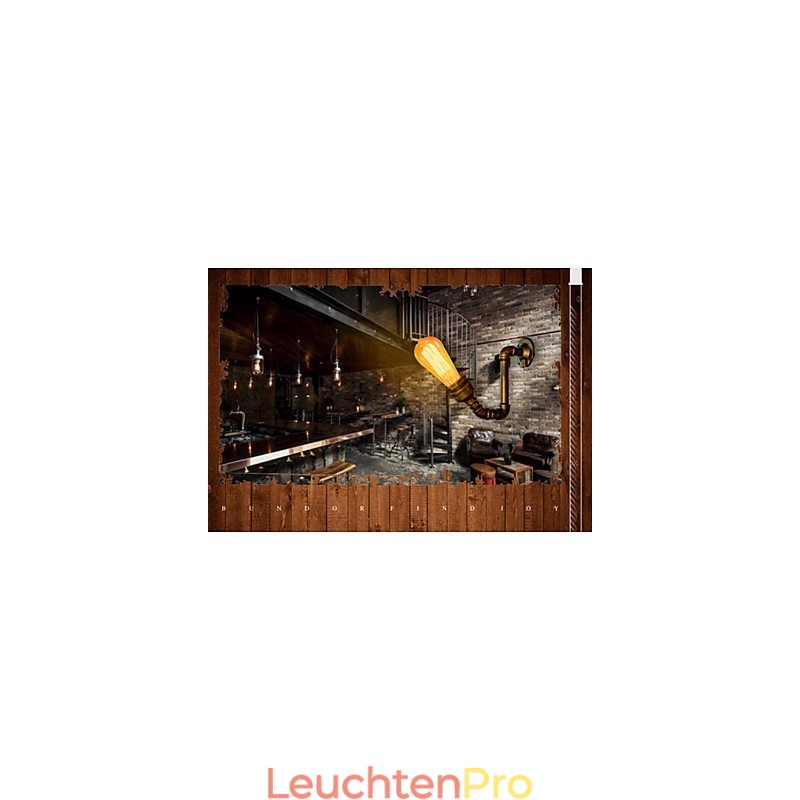 American Village Loft Industrielle Edison-Stil Vintage Wandleuchte Lampe Retro Wasserrohrlampe Wandleuchte